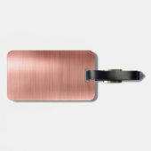 Roos goudpenseel monogram naam en Initiaal Bagagelabel (Achterkant horizontaal)