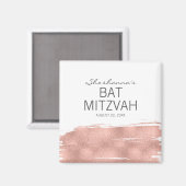 Roos goudpenseelbedekking Mitzvah Magnet Magneet (Voorkant / Achterkant)