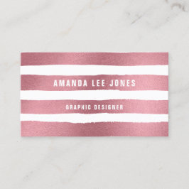 Roos goudpenseelstreken visitekaartje