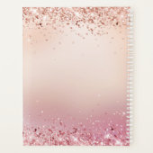 Roos goudroze glitter ballerina monogram 2022 planner (Achterkant)