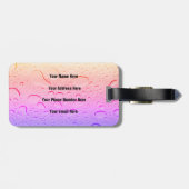 Roos goudroze waterdruppels Ombre Custom Modern Bagagelabel (Achterkant horizontaal)
