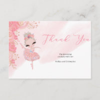 Roos goudtutu ballerina Baby shower Dank u wel