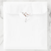 Roos goudvezel hart sticker (Tas)