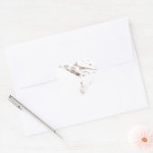 Roos goudvezel hart sticker (Envelop)