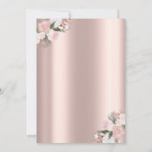 Roos goudVrijgezellenfeest voor het bewerken van w Kaart (Achterkant)