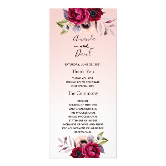 Roos goudvuurwapens - bruiloft reclamekaart (Voorkant)