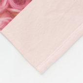 Roos goudzige glitter foto collage naam fleece deken (Hoek)