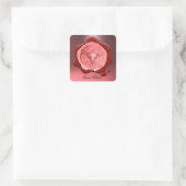 ROOS GRAPE WINE RED WAX SEAL VIERKANTE STICKER (Tas)