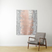 Roos grijze Silver Drivers Venster Decor Middelgro Wandkleed (In situ)