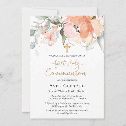 Roos Groene olievlek Eerste Gemeenschap Kaart (Voorkant)