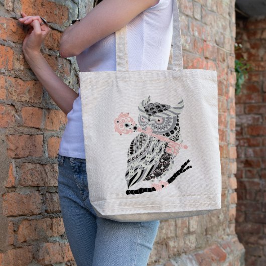Roos Grote Horloge Tote Bag