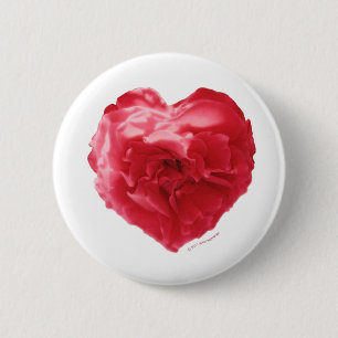 Roos Harde rots Ronde Button 5,7 Cm