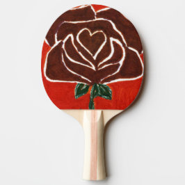 "Roos hart #7" Ping Pong Paddle Tafeltennisbatje