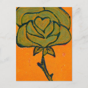 "Roos hart #9" Floral Briefkaart