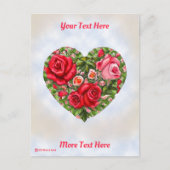 Roos hart Briefkaart (Voorkant)