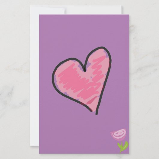 Roos-hart Briefpapier (Voorkant)