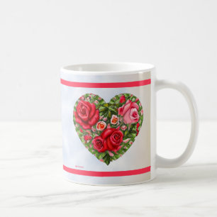 Roos hart Koffiemok