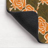 "Roos hart nr. 8" Gekoppelde patroonflora Mousepad Muismat (Hoek)