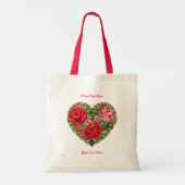 Roos hart Tote Bag (Achterkant)