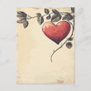 Roos Hart Valentijnsdag liefdesbrief Briefkaart