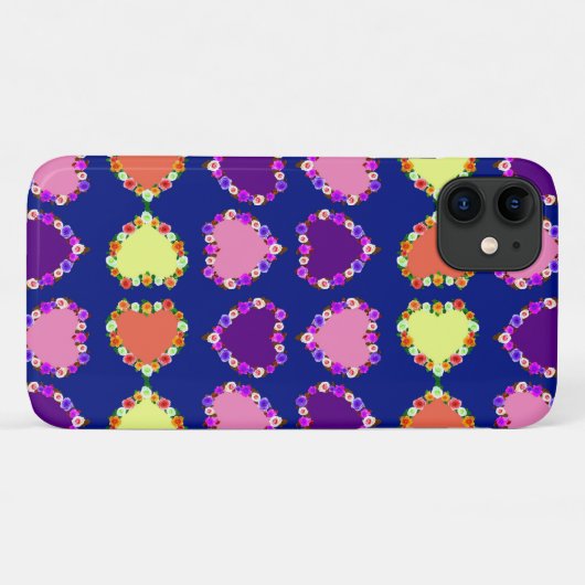 Roos harten Case-Mate iPhone case (Achterkant (horizontaal))