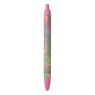 Roos Harten en plum Personal Stationery Black Ink Zwarte Inkt Pen