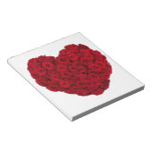 Roos hartvorm notitieblok (Schuin)