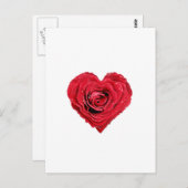 Roos Heart Briefkaart (Voorkant / Achterkant)