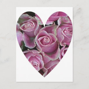 Roos Heart Briefkaart