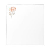 Roos, het ontwerp van de bloemenwaterverf notitieblok (Voorkant)