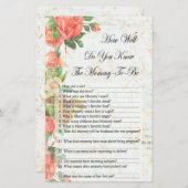  roos Hoe goed ken je het baby shower spel? (Voorkant / Achterkant)