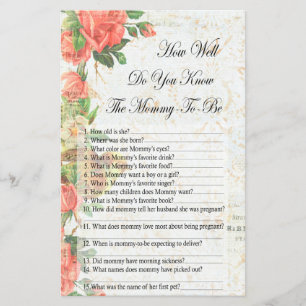  roos Hoe goed ken je het baby shower spel?