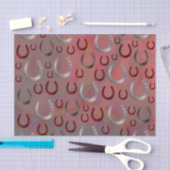 roos, hoefijzer, zilver, patroongrijs, geluk, patt tissuepapier (Craft)