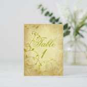 Roos II Wijnstok  Crackle Tabel Nummer Kaart POS (Staand voorkant)