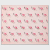 Roos in hart cadeaupapier (Vlak)