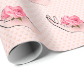 Roos in hart cadeaupapier (Rol Hoek)