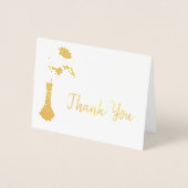 Roos in Vase Weddenschap Hartelijk dank Folie Kaarten (Voorkant)