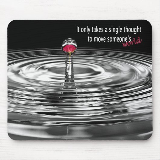 roos in waterdruppelaar muismat (Voorkant)