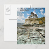Roos Island Lighthouse, Rhode Island Briefkaart (Voorkant / Achterkant)