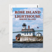 Roos Island Lighthouse, Rhode Island Briefkaart (Voorkant / Achterkant)