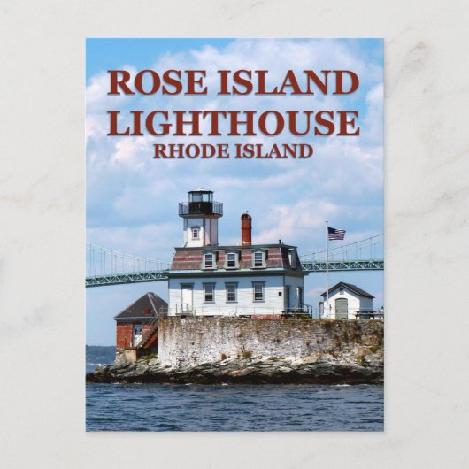 Roos Island Lighthouse, Rhode Island Briefkaart (Voorkant)