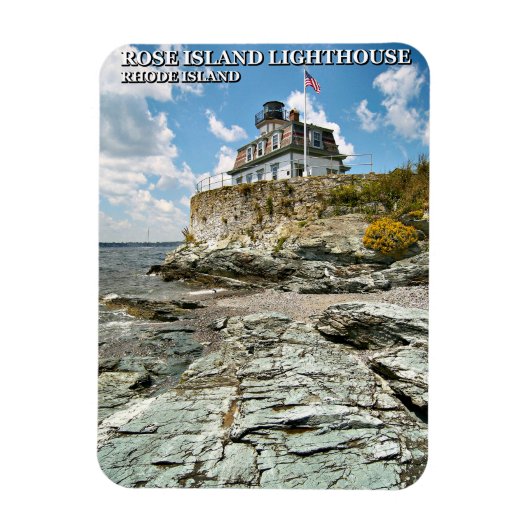 Roos Island Lighthouse, Rhode Island Magneet (Verticaal)