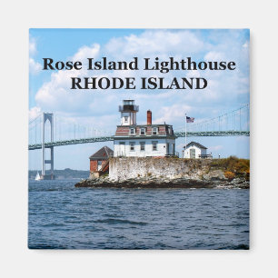 Roos Island Lighthouse, Rhode Island Magnet Magneet