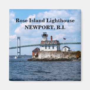Roos Island Lighthouse, Rhode Island Magnet Magneet