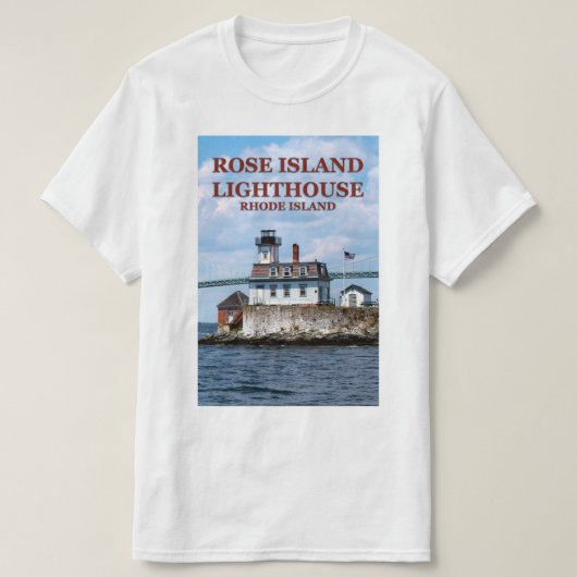 Roos Island Lighthouse, Rhode Island T-Shirt (Design voorkant)