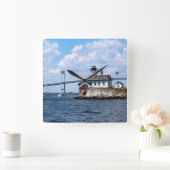 Roos Island Lighthouse, Rhode Island Vierkante Klok (Huis)