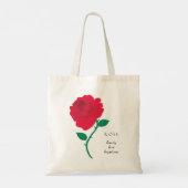 Roos June Birth Month Flower Bag Tote Bag (Achterkant)