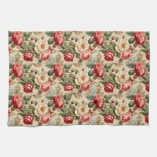 Roos Junk Journal Page Theedoek (Horizontaal)