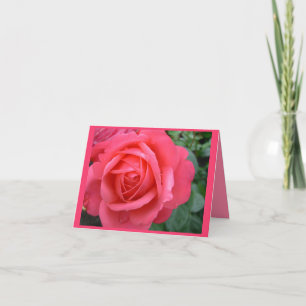 Roos Kaarten Roze bloemen Aangepast Wenskaart