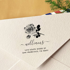 Roos kalligrafierendement  zelfinktende stempel